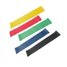 CanDo Band Exercise Loop - 5-piece set (15"), (1 each: yellow, red, green, blue, black)