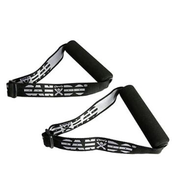 CanDo Exercise Band - Accessory - Foam Padded Adjustable Webbing Handle - Pair