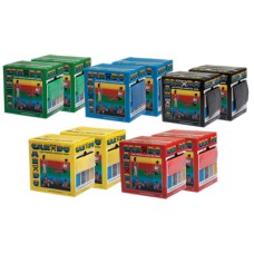 CanDo Low Powder Exercise Band - Twin-Pak - 100 yard - 5 color set (2 x 50 yard boxes of each color: Yellow, Red, Green, Blue, Black)