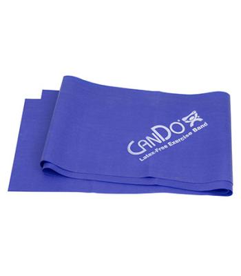 CanDo Latex Free Exercise Band - 4' length - Blue - heavy