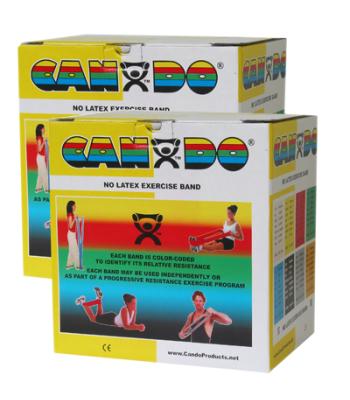 CanDo Latex Free Exercise Band - 100 yard (2 x 50 yard rolls) - Yellow - x-light