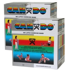 CanDo Latex Free Exercise Band - 100 yard (2 x 50 yard rolls) - Silver - xx-heavy