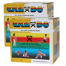 CanDo Latex Free Exercise Band - 100 yard (4 x 25 yard rolls) - Gold- xxx-heavy