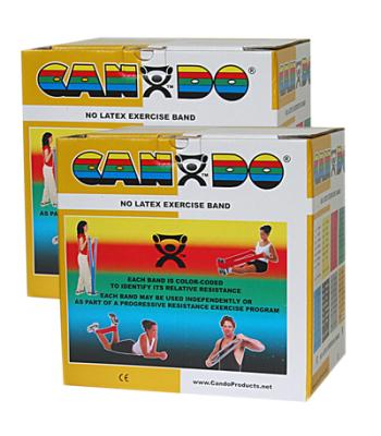 CanDo Latex Free Exercise Band - 100 yard (4 x 25 yard rolls) - Gold- xxx-heavy