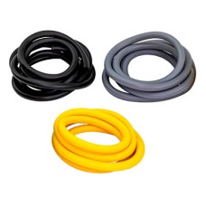 CanDo Latex-Free Exercise Tubing - PEP Pack - Difficult (Black, Silver, Gold)