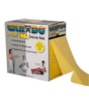 CanDo Latex Free Exercise Band - 100 yard Perf 100 roll - Yellow - x-light