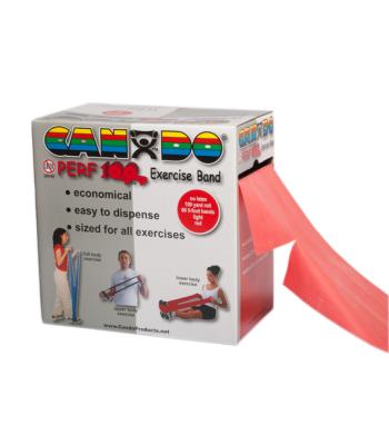 CanDo Latex Free Exercise Band - 100 yard Perf 100 roll - Red - light