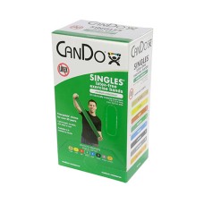 CanDo Latex Free Exercise Band - box of 30, 5' length - Green - medium