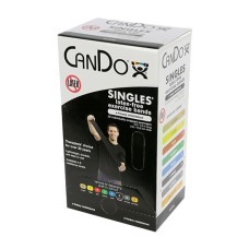 CanDo Latex Free Exercise Band - box of 30, 5' length - Black - x-heavy