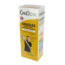 CanDo Latex Free Exercise Band - box of 30, 5' length - Gold - xxx-heavy