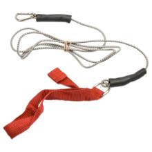 CanDo exercise bungee cord with attachments, 7', Red - light