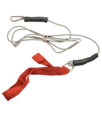 CanDo exercise bungee cord with attachments, 7', Red - light