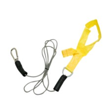 CanDo exercise bungee cord with attachments, 4', Yellow - x-light