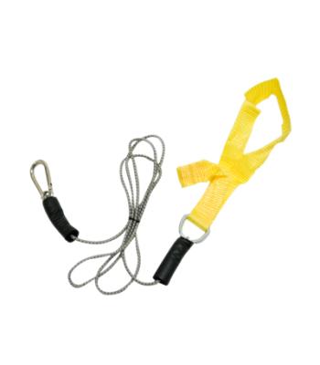 CanDo exercise bungee cord with attachments, 4', Yellow - x-light