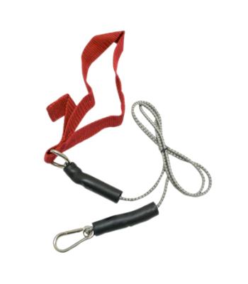 CanDo exercise bungee cord with attachments, 4', Red - light
