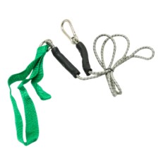 CanDo exercise bungee cord with attachments, 4', Green - medium