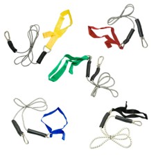 CanDo exercise bungee cord with attachments, 4', set of 5 (yellow through black)