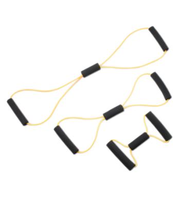 CanDo Tubing BowTie Exerciser - 3-piece set (14", 22", 30"), yellow