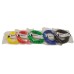 Sup-R Tubing - Latex Free Exercise Tubing - 25' rolls, 5-piece set (1 each: yellow, red, green, blue, black)