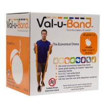 Val-u-Band Resistance Bands, Dispenser Roll, 50 Yds., Orange-Level 2/7, Latex-Free