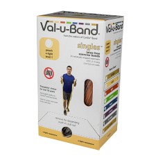 Val-u-Band Resistance Bands, Pre-Cut Strip, 5', Peach-Level 1/7, Case of 30, Latex-Free