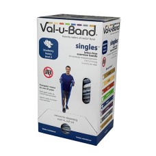 Val-u-Band Resistance Bands, Pre-Cut Strip, 5', Blueberry-Level 4/7, Case of 30, Latex-Free
