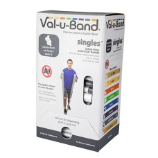 Val-u-Band Resistance Bands, Pre-Cut Strip, 5', Mushroom-Level 6/7, Case of 30, Latex-Free