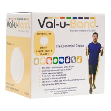 Val-u-Band Resistance Bands, Dispenser Roll, 50 Yds., Peach-Level 1/7, Contains Latex