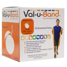 Val-u-Band Resistance Bands, Dispenser Roll, 50 Yds., Orange-Level 2/7, Contains Latex