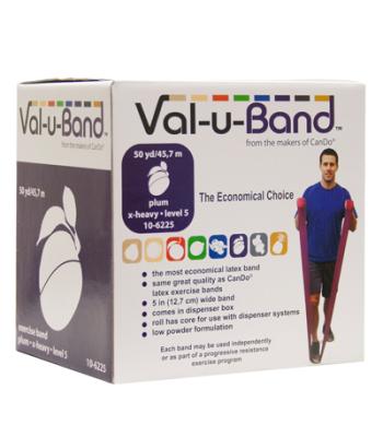 Val-u-Band Resistance Bands, Dispenser Roll, 50 Yds., Plum-Level 5/7, Contains Latex