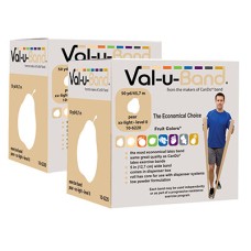 Val-u-Band Resistance Bands, Dispenser Roll, 100 (Yds. (2 x 50 Yds.), Pear-Level 0/7, Contains Latex