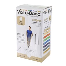 Val-u-Band Resistance Bands, Pre-Cut Strip, 5', Pear-Level 0/7, Case of 30, Contains Latex