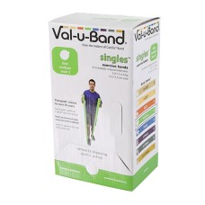 Val-u-Band Resistance Bands, Pre-Cut Strip, 5', Lime-Level 3/7, Case of 30, Contains Latex