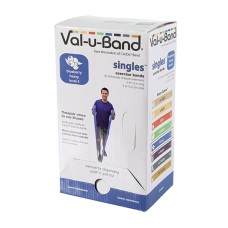 Val-u-Band Resistance Bands, Pre-Cut Strip, 5', Blueberry-Level 4/7, Case of 30, Contains Latex