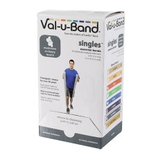 Val-u-Band Resistance Bands, Pre-Cut Strip, 5', Mushroom-Level 6/7, Case of 30, Contains Latex