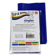 Sup-R Band Latex Free Exercise Band - 5 foot Singles, Blue - heavy