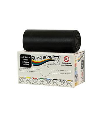 Sup-R Band Latex Free Exercise Band - 6 yard roll - Black - x-heavy