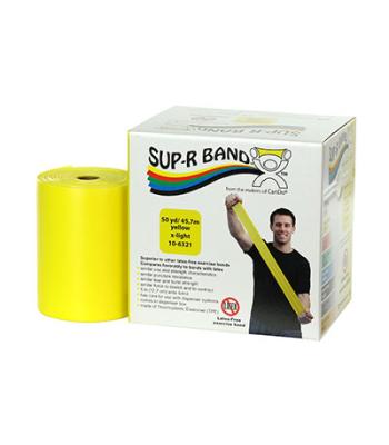 Sup-R Band Latex Free Exercise Band - 50 yard roll - Yellow - x-light