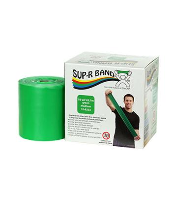 Sup-R Band Latex Free Exercise Band - 50 yard roll - Green - medium