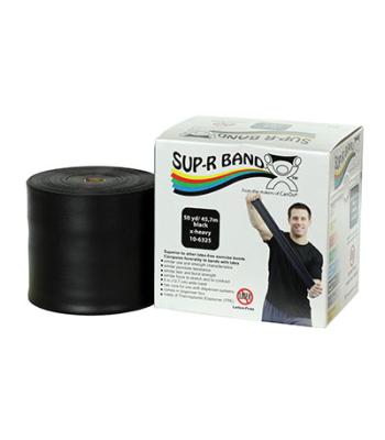 Sup-R Band Latex Free Exercise Band - 50 yard roll - Black - x-heavy
