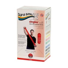 Sup-R band, latex-free, 5-foot Singles, 30 piece dispenser, red