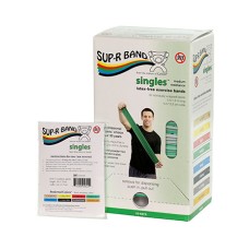 Sup-R Band, latex-free, 5-foot Singles, 30 piece dispenser, green
