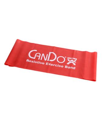 CanDo Low Powder Exercise Band - 5' length - Red - light