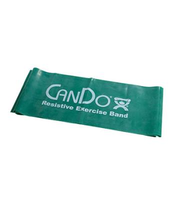 CanDo Low Powder Exercise Band - 5' length - Green - medium