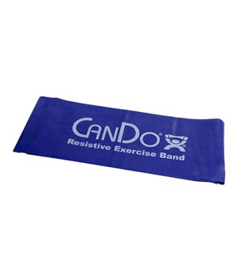 CanDo Low Powder Exercise Band - 5' length - Blue - heavy