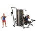 Inflight Fitness, Vanguard Training System, Four Stacks, Four Stations, Cable Crossover, 84" Beam, Full Shrouds