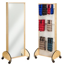 Clinton, Mobile Adult Mirror with Cuff Weight Rack