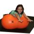 CanDo Inflatable Exercise Sensi-Saddle Roll - Orange - 20" Dia x 39" L (50 cm Dia x 100 cm L)