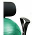CanDo Ball Chair - Metal - Mobile - with Back - with Arms - with 22" Green Ball