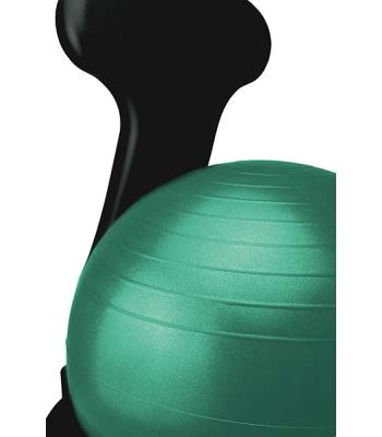 CanDo Ball Chair - Plastic - Mobile - with Back - Adult Size - with 22" Green Ball